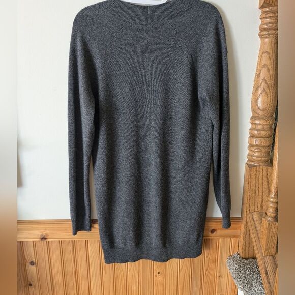 Theory 100% Cashmere Gray V-Neck Sweater Size T/TP - Picture 7 of 9
